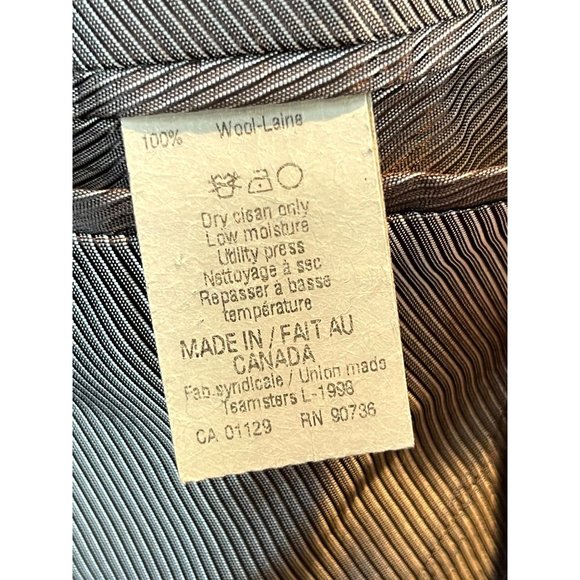 Calvin Klein Mens Blazer Coat Jacket 100% Wool Single Breasted Black Size 44L - Picture 6 of 8